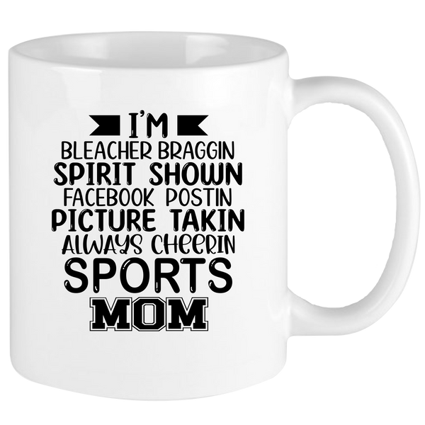 Always Cheerin Sports Mom 15oz Coffee Mug Tumbler