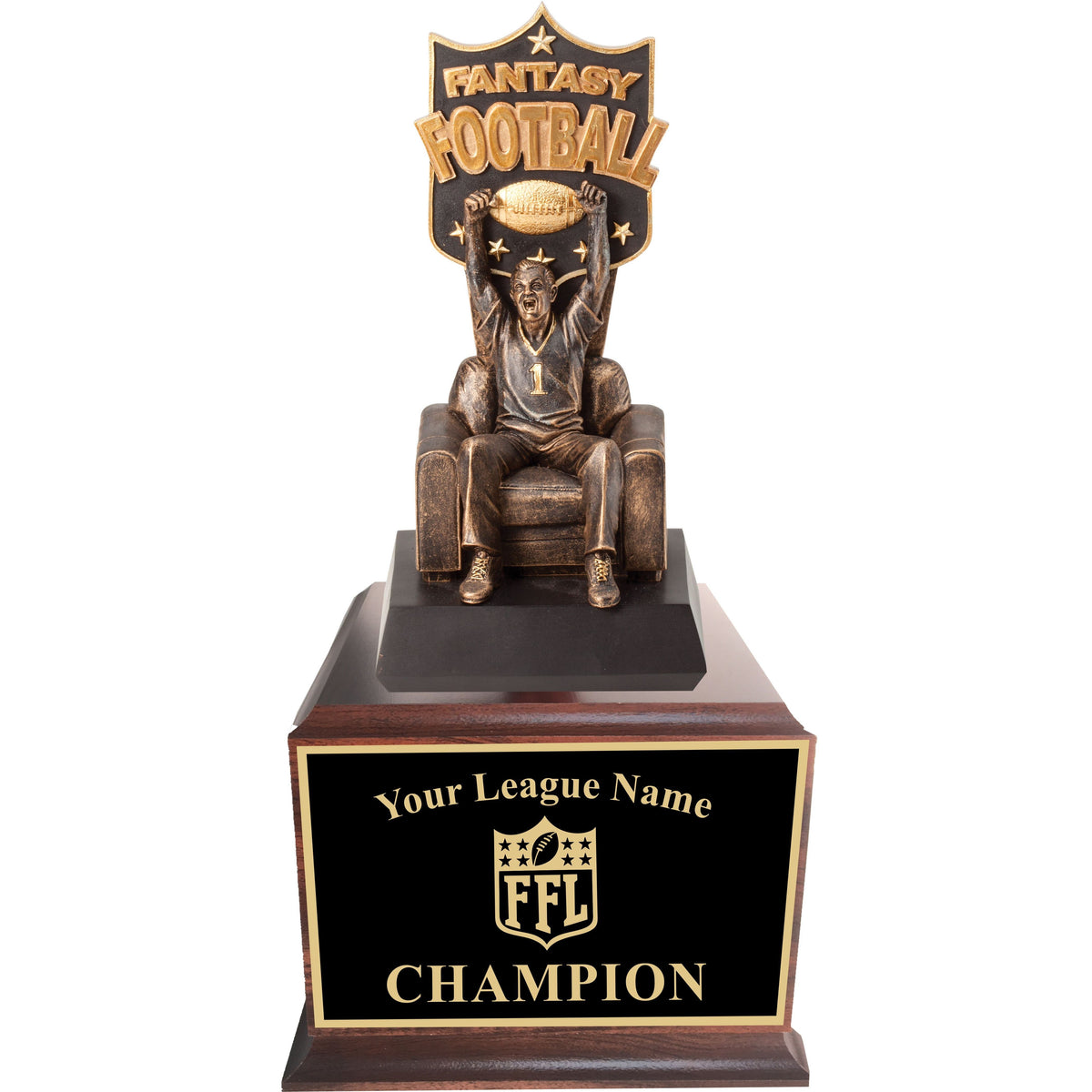 15 Perpetual Fantasy Football Trophy - Gold Cup – Fantasy Champs